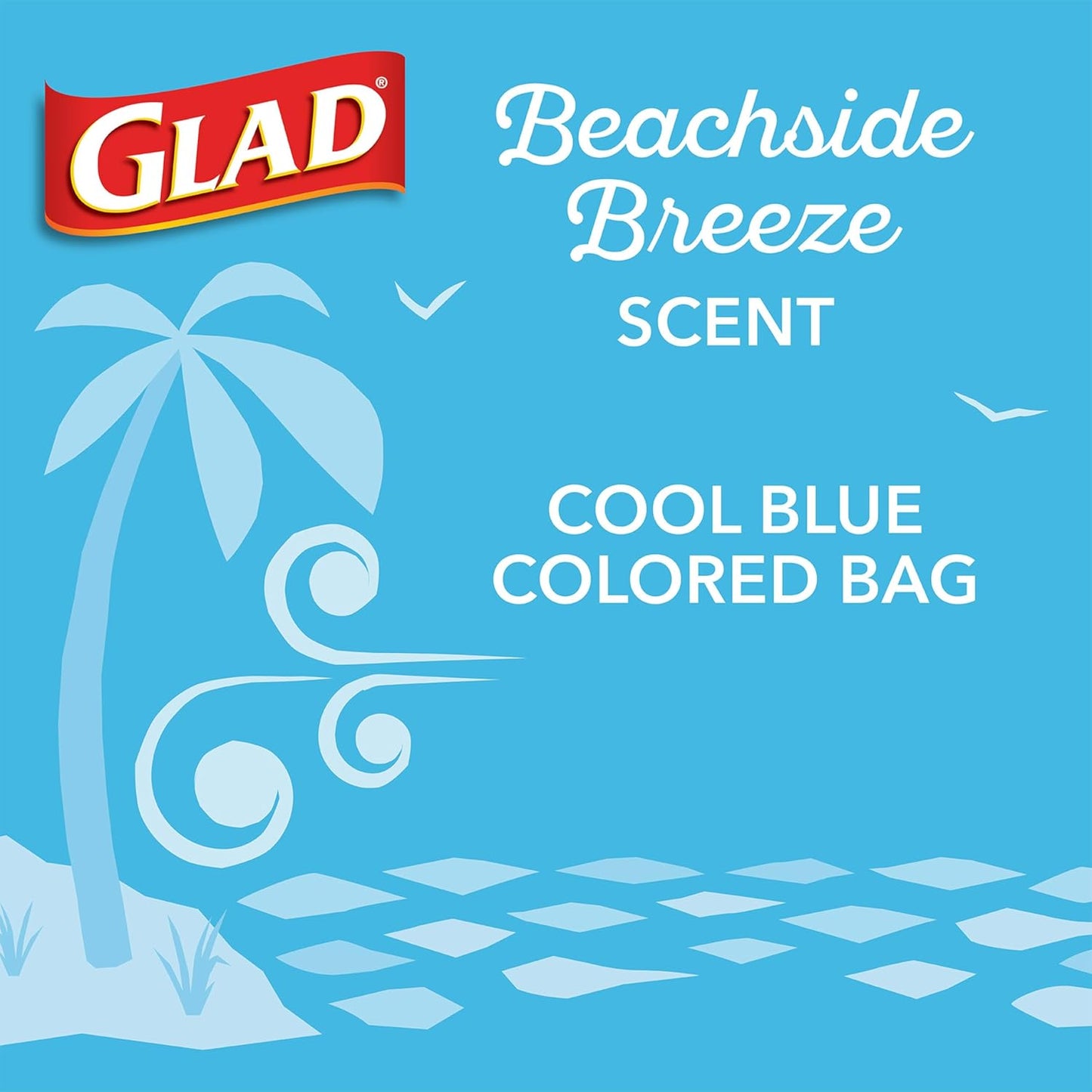 Glad Small Trash Bags 4 Gallon, Febreze Sweet Citron & Lime Garbage Bags, Odor Resistant with Drawstring, 80 Count