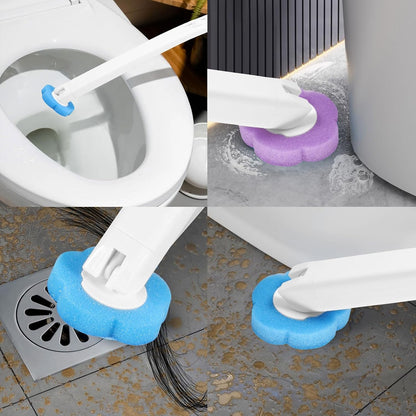 72PCS Disposable Toilet Cleaning Brush Wand Cleaner Refills, Contains Only the Brush Head, Disposable Toilet Cleaning Pads, Bathroom Toilet Bowl Brush and Holder Set (Refills)