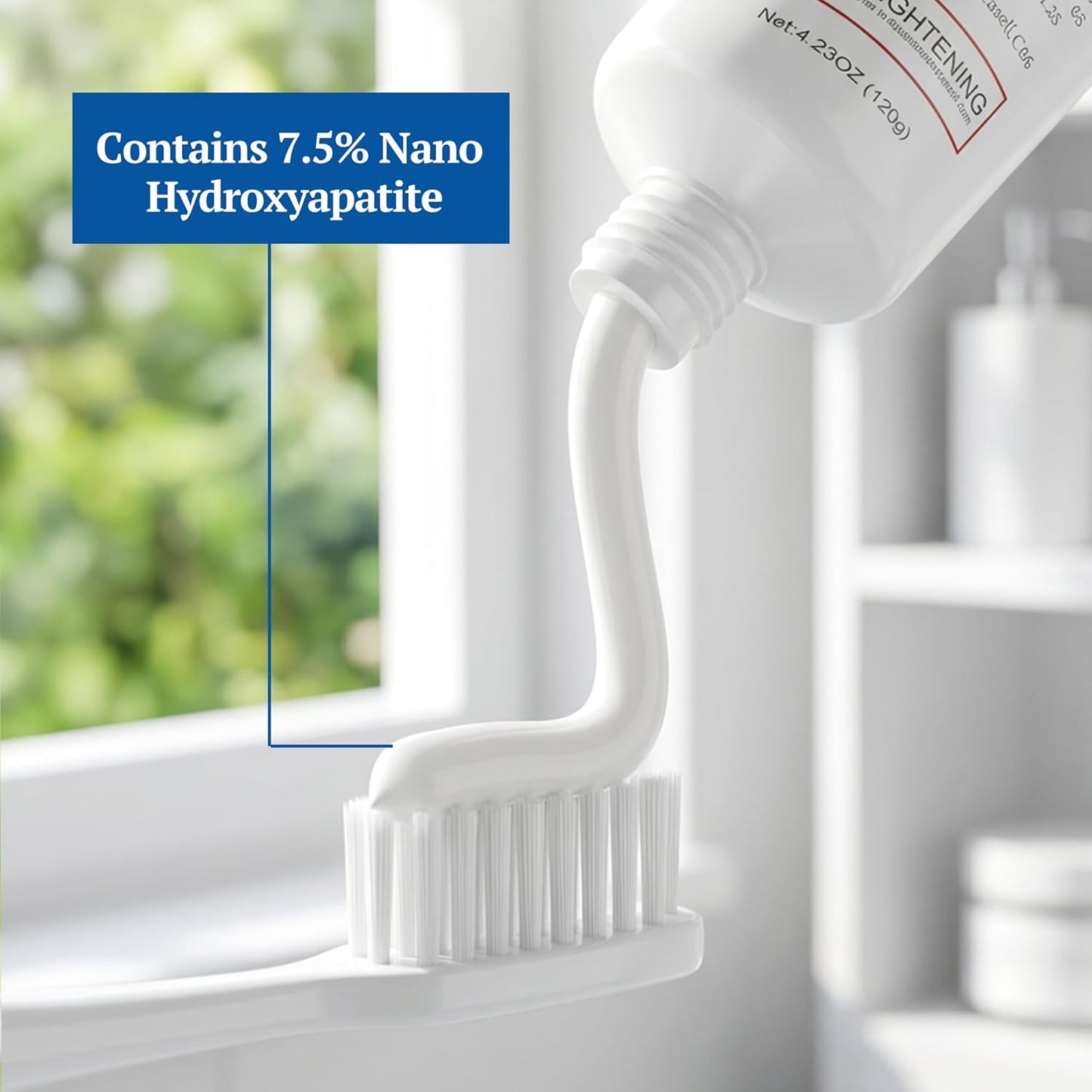 7.5% Nano Hydroxyapatite Toothpaste, SP-6 Probiotic Toothpaste, Helps Remineralize, Strengthens Enamel, Dentist-Formulated Whitening Toothpaste for Sensitive Teeth, Fluoride-Free, 4.23 oz 2Pack