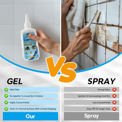 Mold Stain Remover Gel, Washing Machine Cleaner for Front Loader Washer Gasket Rubber Seal Home Stain Removal Gel for Grout, Caulk, Refrigerator, Shower, Bathtub, Bathroom Cleaning Solution (5 Fl Oz)