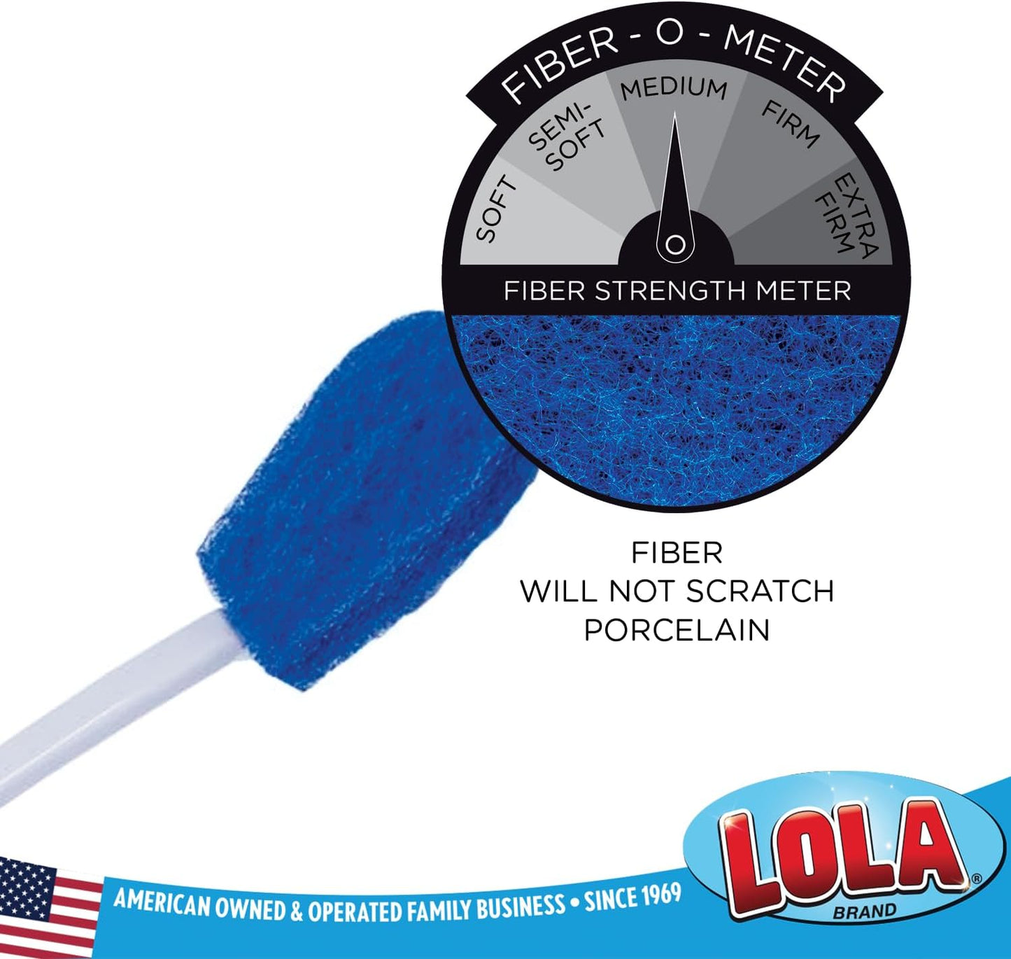 Toilet Brush and Holder Set, By LOLA, 2 Pack, Classic Version, Durable Bristles for Deep Cleaning, w/Compact Space Saving Storage Holder