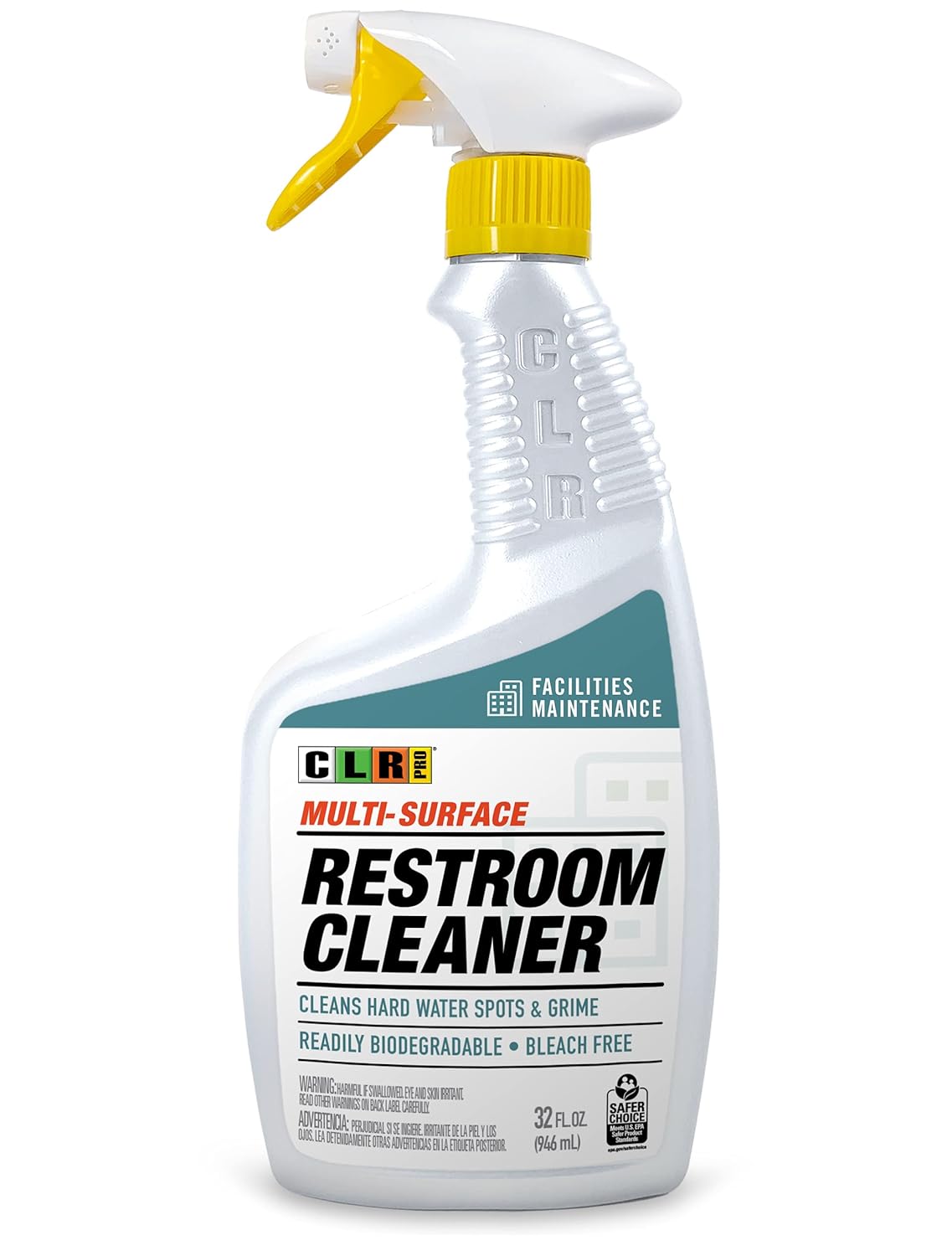 CLR PRO Calcium, Lime & Rust Remover - Quickly Removes Calcium and Lime Deposits, Stubborn Rust Stains, and Household Hard Water Deposits (32 Ounce Spray (Pack of 6))