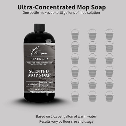 Lapew Santal Scented Mop Soap - Luxury Floor Cleaner Concentrate for Mopping Tile, Laminate, Vinyl & Hardwood | Streak-Free, Low-Foam | 36 oz - Colors A