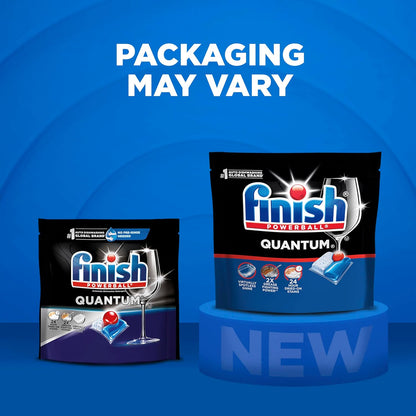 Finish Quantum Dishwasher Pods, No Pre-Rinse Dishwasher Detergent Soap Removes 24HR Dried-On Stain and Grease, Leaving a Virtually Spotless Shine, 82 Count