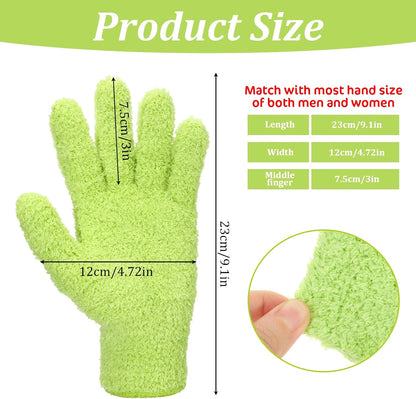 Abeillo Microfiber Gloves for Plants Dusting Cleaning, Reusable Washable Cleaning Gloves Mittens House Cars Blinds Dusting