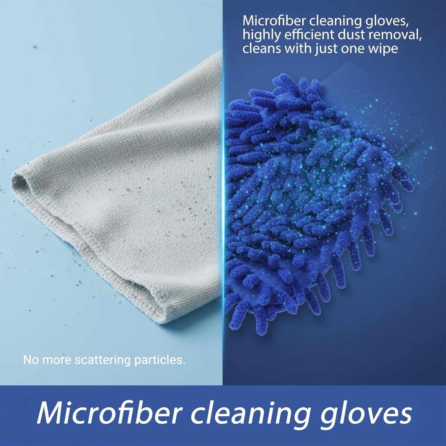 6 Pcs Microfiber Dusting Gloves, Plant Gloves Dusting Reusable Washable Plant Cleaning Glove for Plants, Cars, Blinds, Windows