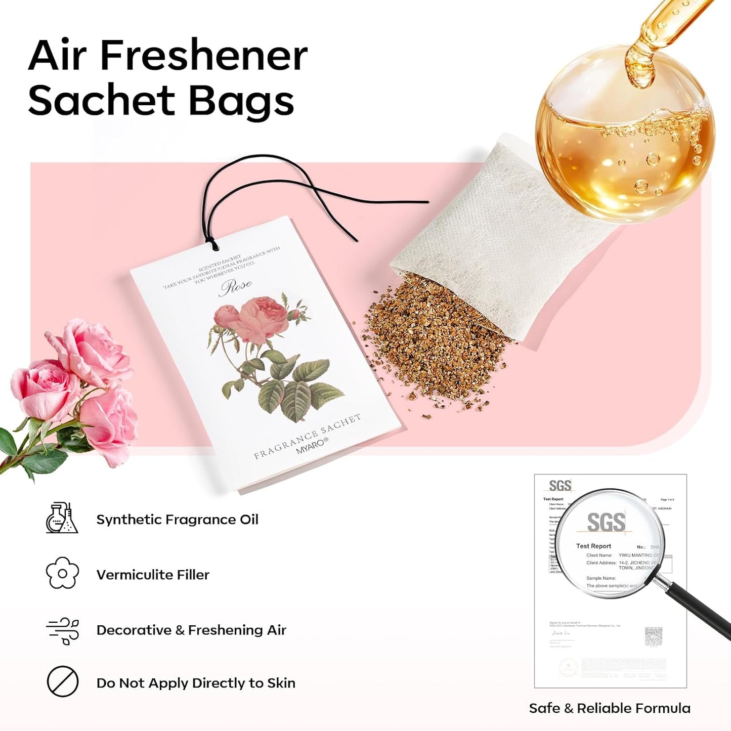 MYARO 12 Pack Fresh Linen Scented Sachets for Drawer, Closet & Car Air Freshener Bags | Odor Eliminator & Fabric Refresher | Crisp, Clean Home Fragrance Gift Set
