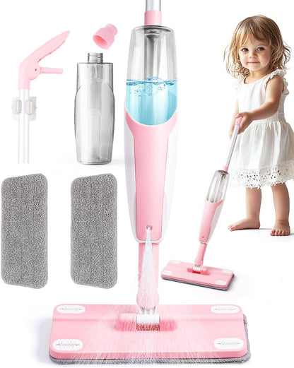 Toddler Spray Mop-Montessori Toys Mini Size Cleaning Mini Mop that Really Spray -Kid Pretend Play Toys Gift for Toddlers Girls Boys