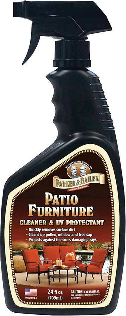 Parker & Bailey Patio Furniture Cleaner Spray – Outdoor Furniture & Cushion Cleaner with UV Protectant, Fabric & Upholstery Stain Remover