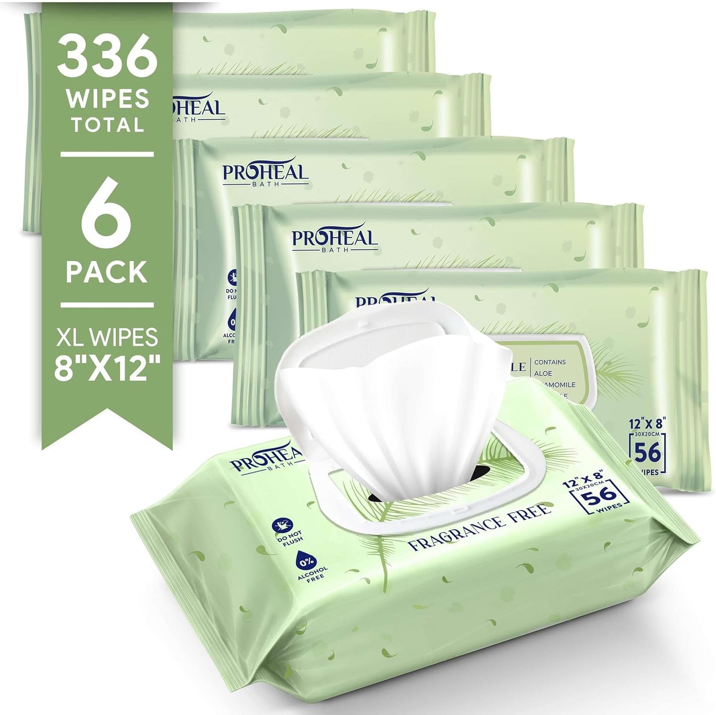 X Large Wet Wipes for Adults - 2 Packs of 56 [112 Count] Disposable Incontinence Wipes, 12" x 8" Adult Wipes for Elderly - Personal Body Wipes for Women and Men, Pre Moistened Adult Washcloths