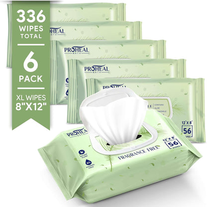 X Large Wet Wipes for Adults - 2 Packs of 56 [112 Count] Disposable Incontinence Wipes, 12" x 8" Adult Wipes for Elderly - Personal Body Wipes for Women and Men, Pre Moistened Adult Washcloths