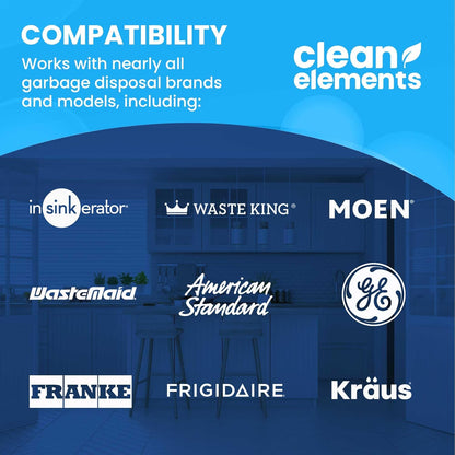 Garbage Disposal Cleaner Deodorizer Tablets – 24 Pack XL Foaming Citrus Cleaning Tablet - Sink Drain Disposer Garburator Freshener Odor Eliminator Grease Remover Septic Safe - 1 Year Supply