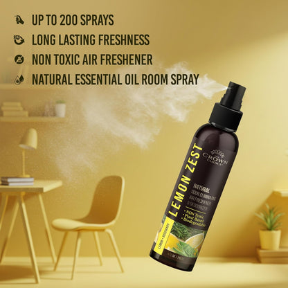 Non-Toxic Odor Eliminator,Natural Cedar Air Freshener Spray for Clothes Storage & Moth Repellent,Closet & Couch Deodorizer,Long Lasting Bathroom & Toilet Freshener, Safe for Kids & Pets-4 oz Pack of 1