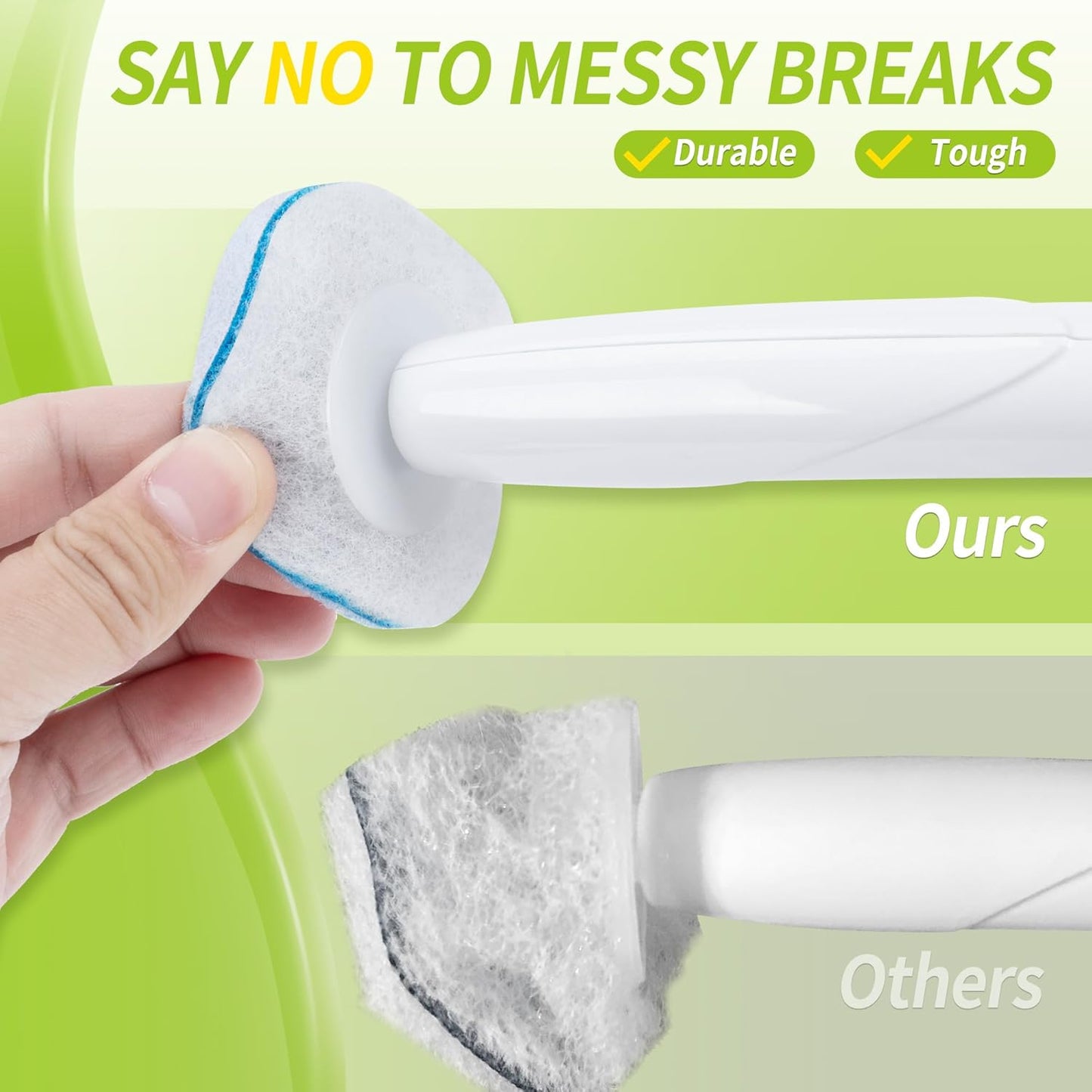 Toilet Bowl Cleaner Wand Refills Compatible with CLOROX, 21 Count Disposable Toilet Brush Refills, Replacement Heads for Toilet Cleaning System