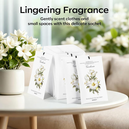 MYARO 12 Pack Fresh Linen Scented Sachets for Drawer, Closet & Car Air Freshener Bags | Odor Eliminator & Fabric Refresher | Crisp, Clean Home Fragrance Gift Set