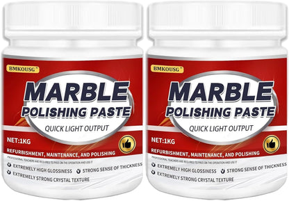 Granite Polishing Paste, Marble Cleaner Countertop, Quartz Polish, Granite Polishing Kit | Marble Cleaner and Polish - Enhances Shine & Maintenance, Safe for Stone Surfaces, 2.2LB (2 - PCS)