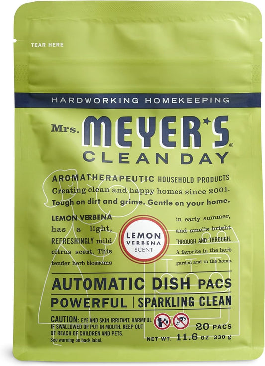 Mrs. Meyer's Automatic Dish Pillow Lemon Verbena 12.7 OZ, 20 CT.