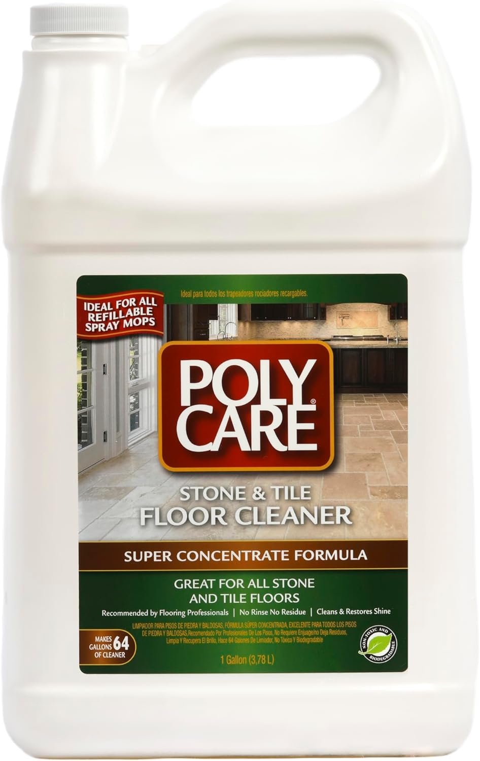 Hardwood Floor Cleaner Super Concentrate - 128 Fl Oz - Fresh- Dilute Concentrate with Water for Spray Mops and Spray Bottles - Residue-Free Floor Cleaning Solution