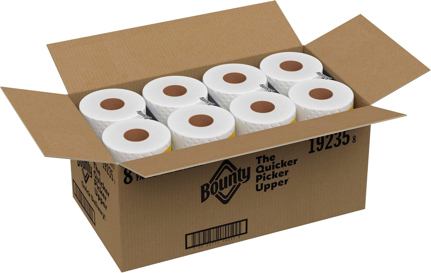 Bounty Quick Size Paper Towels, White, 8 Family Rolls