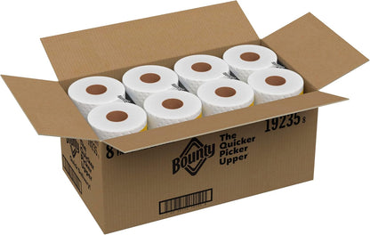 Bounty Quick Size Paper Towels, White, 8 Family Rolls