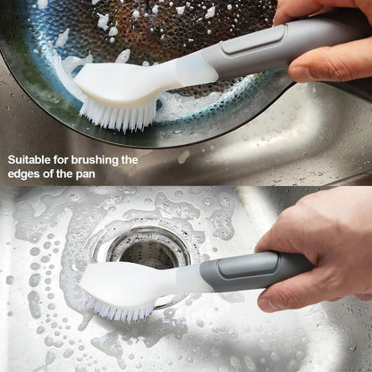 CELOX Dish Soap Brush with Soap Dispenser for Dishes, Pans, Sink, Pots