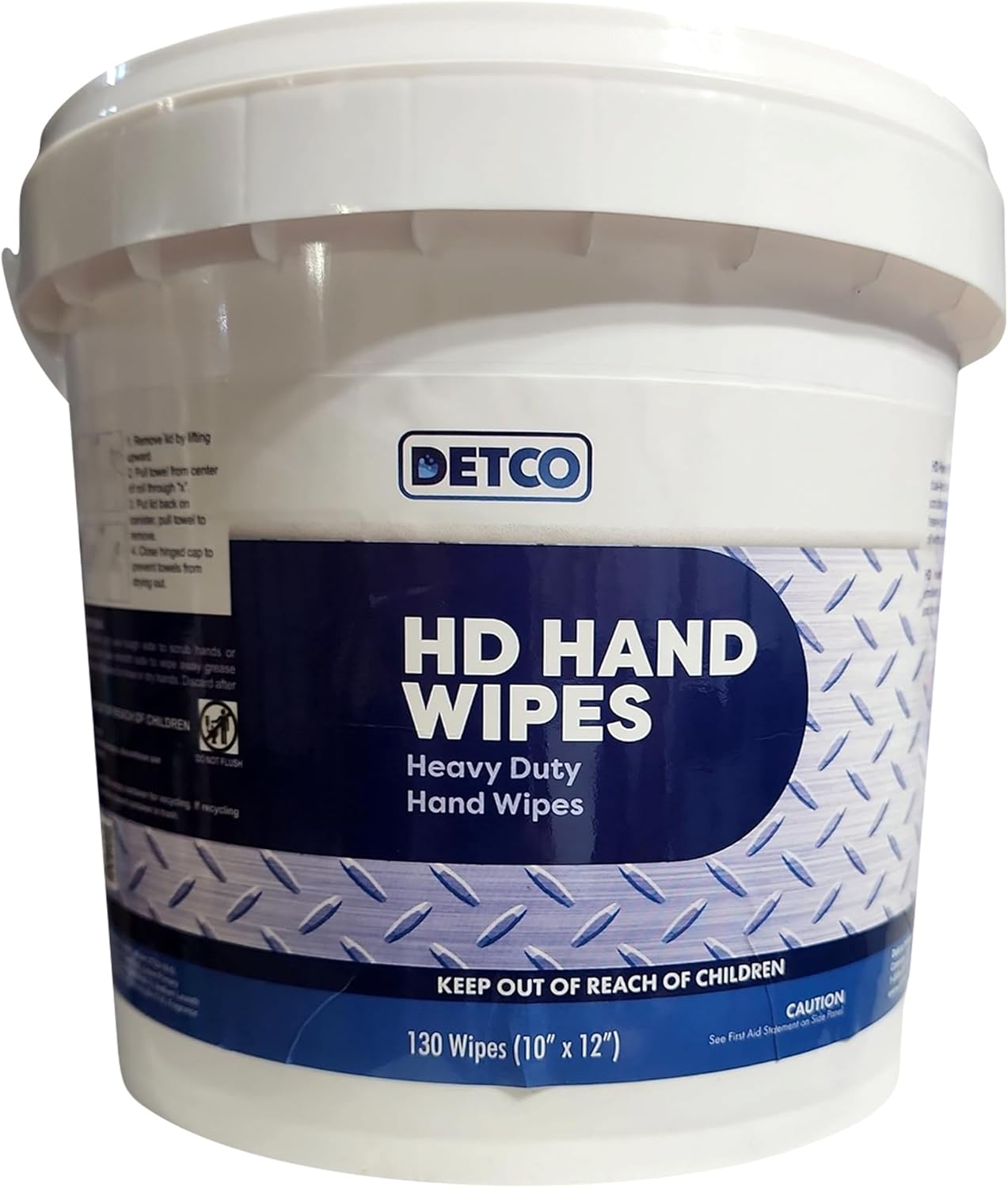 HD Hand & Tool Wipes – Heavy Duty Dual Purpose Cloths for Hands, Tools, & Surface Cleaning – Disposable Waterless Cleaner Towels with Scrubbing Side – 72 Count Tub
