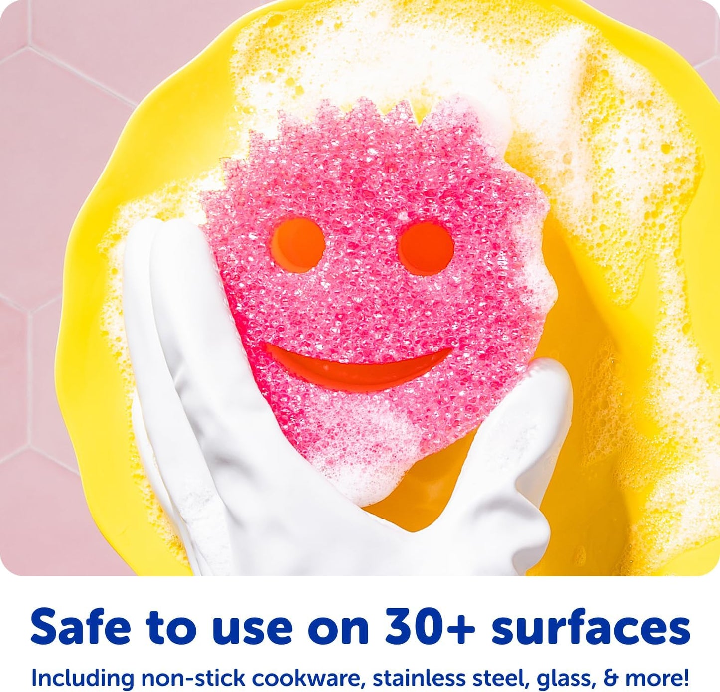 Scrub Daddy 6 Kitchen Sponges & 1 Daddy Caddy Dish Sponge Holder - BPA Free & Made with Polymer Foam - Stain & Odor Resistant, Scratch-Free Multipurpose Scrubbers