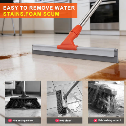 ITTAR Heavy-Duty Floor Squeegee, 62" Adjustable Handle, EVA Foam Blade, Ideal for Concrete, Garage, Patio & More