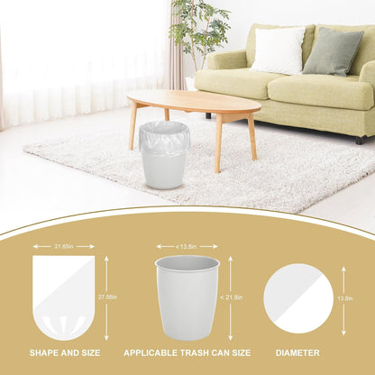 Magesh 4 Gallon Trash Bag Strong, Leakage-Free, Small Garbage Bags Unscented Thick for Bathroom, Office, Kitchen Small Trash Can, 15L, 105 Bags, Clear