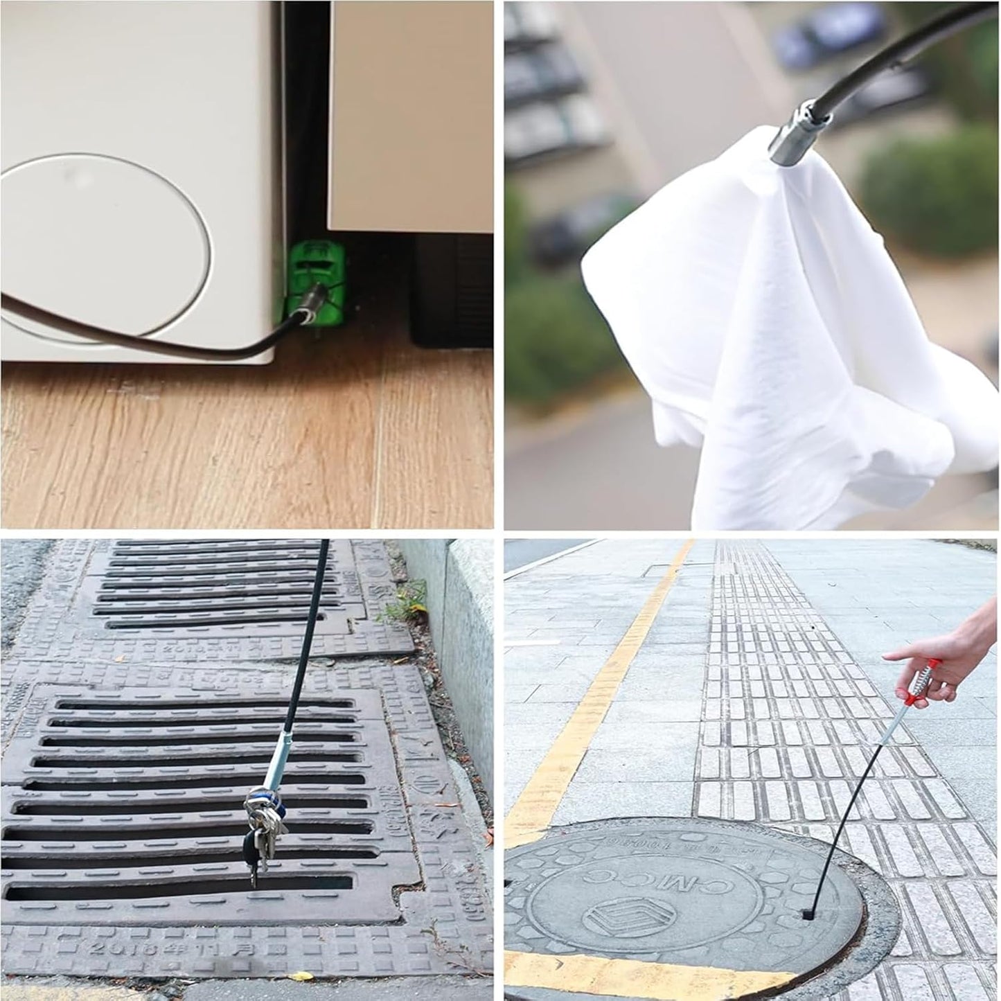 Upgraded Drain Snake, 76 inch Hair Drain Clog Remover Tool ， Sink Snake Drain Clog Remover for Sewer Kitchen Bathroom