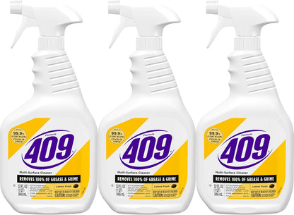 Formula 409 Multi-Surface Cleaner, Spray Bottle, Lemon Fresh, 32 Fluid Ounces, Pack of 3