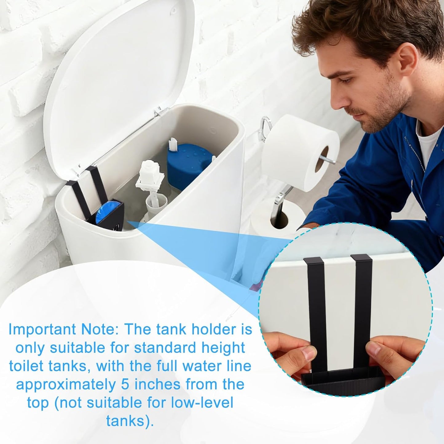 2pcs Toilet Tank Cleaning Tablet Holders, Premium Hanging Toilet Bowl Tablet Holders for Inside Tank Caddy Practical Bathroom Accessories Compatible with Vacplus