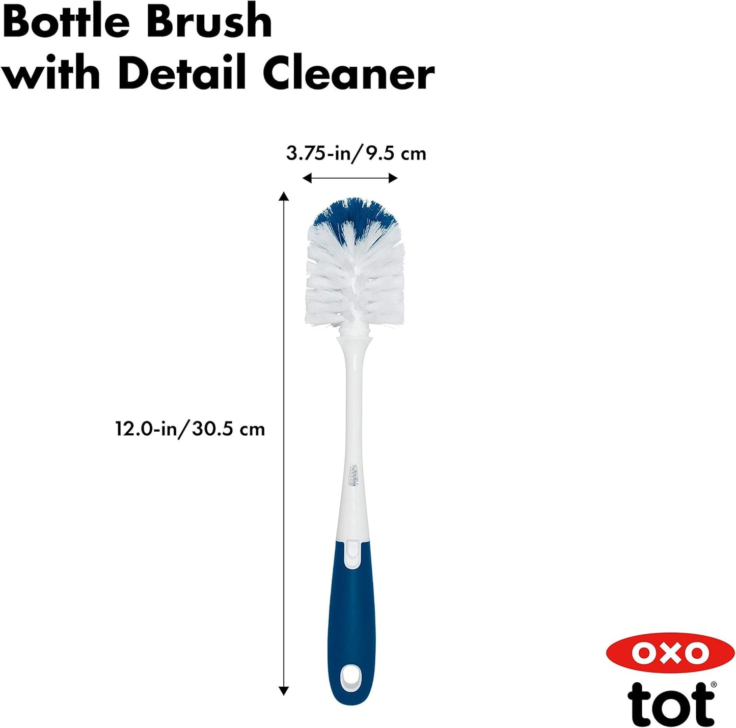OXO Tot Bottle Brush with Nipple Cleaner, Gray