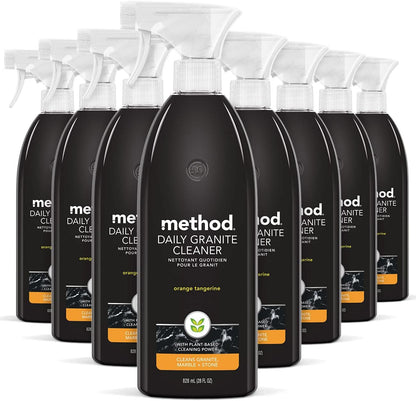 Method Daily Granite Cleaner Spray, Apple Orchard, Cleaning Agent for Granite, Marble, and Other Sealed Stone, 28 oz Spray Bottles (Pack of 4)