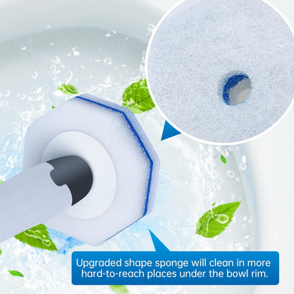 60 Counts Disposable Toilet Cleaning Wand Refills Bowl Scrubbers Heads (60)