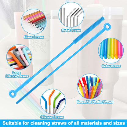 XANGNIER 5 in 1 Bottle Cleaning Brush Set,Multifunctional Water Bottle Brush and Straw Cleaner Brush,Cleaning Tool Kit for Owala/Stanley/Yeti/Simple Modern Tumbler Cup Accessories,Kitchen Gadgets