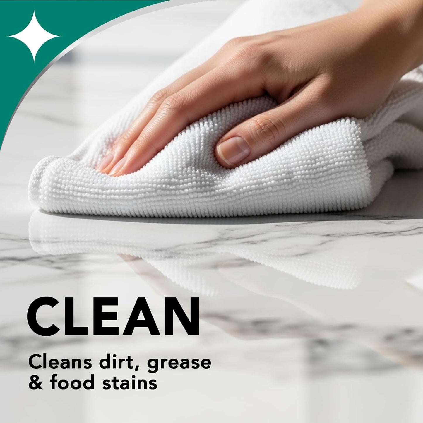 Weiman Disinfectant Granite Cleaner and Polish With Microfiber Cloth - Safely Clean Disinfect and Shine Granite Marble Soapstone Quartz Quartzite Slate Limestone Corian Laminate Tile Countertop