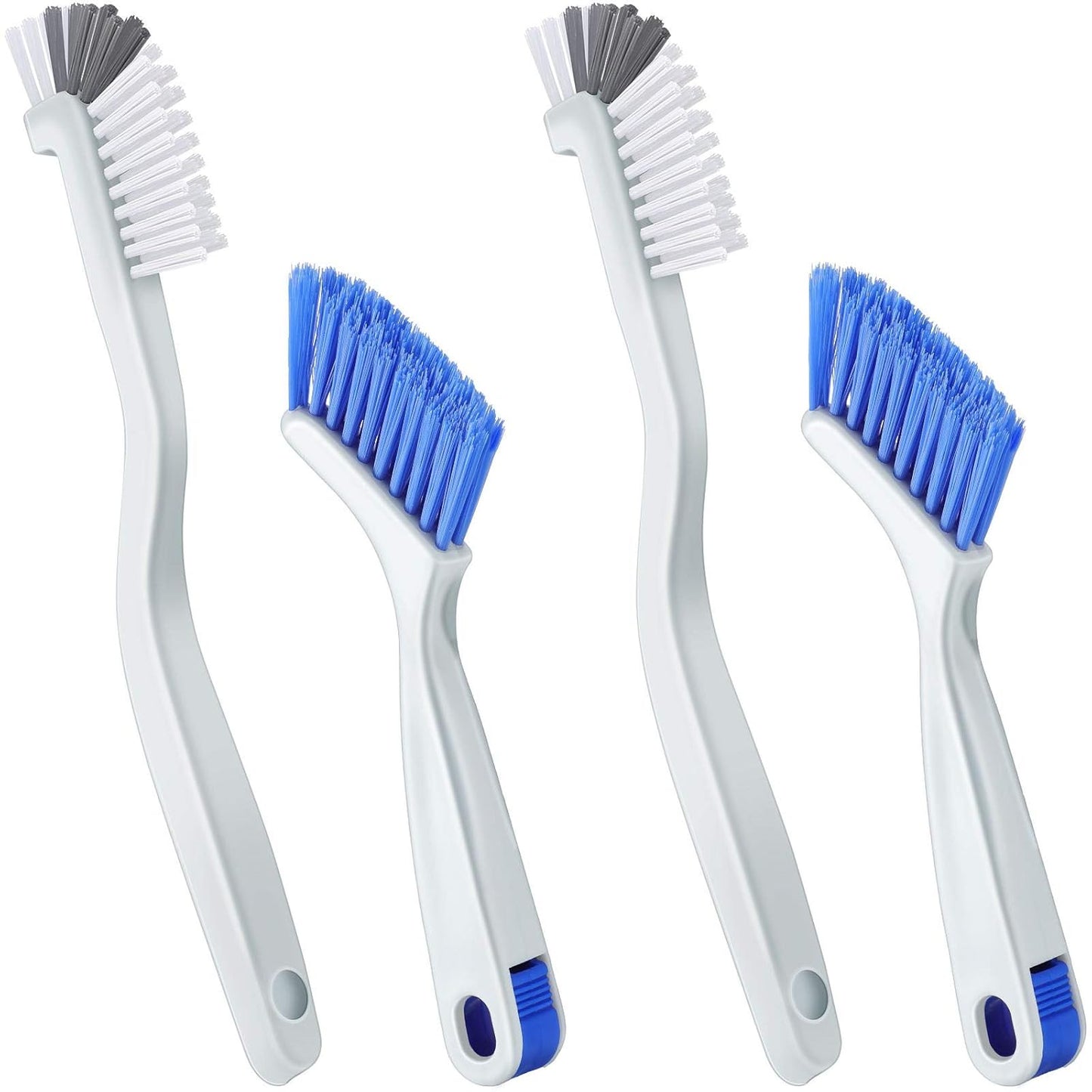 Patelai 4 Pieces Cleaning Brush Sets Small Scrub Brush Household Use for Cleaning Bottle Sink Kitchen Sink Corner Dish Edge Grout Bathroom Sliding Door Window Track(White)
