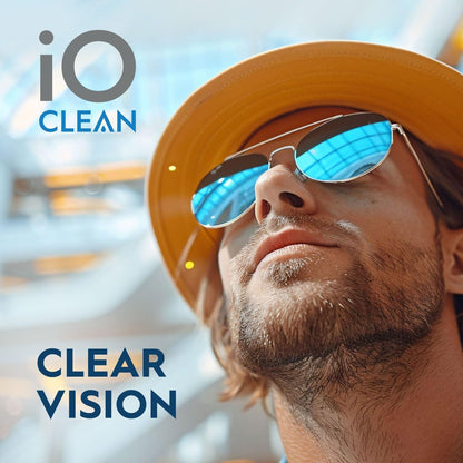 Eyeglass Lens Cleaner (3.38oz+3.38oz+2cloths) – Kit for Glasses, Screens, Camera, Laptops, Touchscreens, Computer Monitors, Other Electronics – 2 Microfiber Cloths Inluded