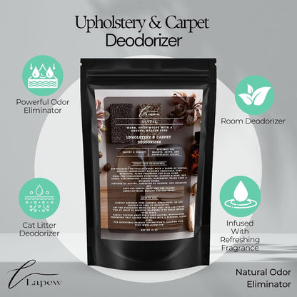 Lapew Black Sea Scented Cleaning Bundle | Carpet Deodorizer Powder (16 oz) & Mop Soap Concentrate (36 oz) | Pet-Friendly Odor Eliminator - Colors A