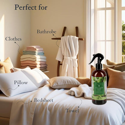 Abbey & Sullivan Linen Spray, Cucumber Aloe, Fabric Freshener and Fragrance Room Spray, Pack of 2, 16 oz