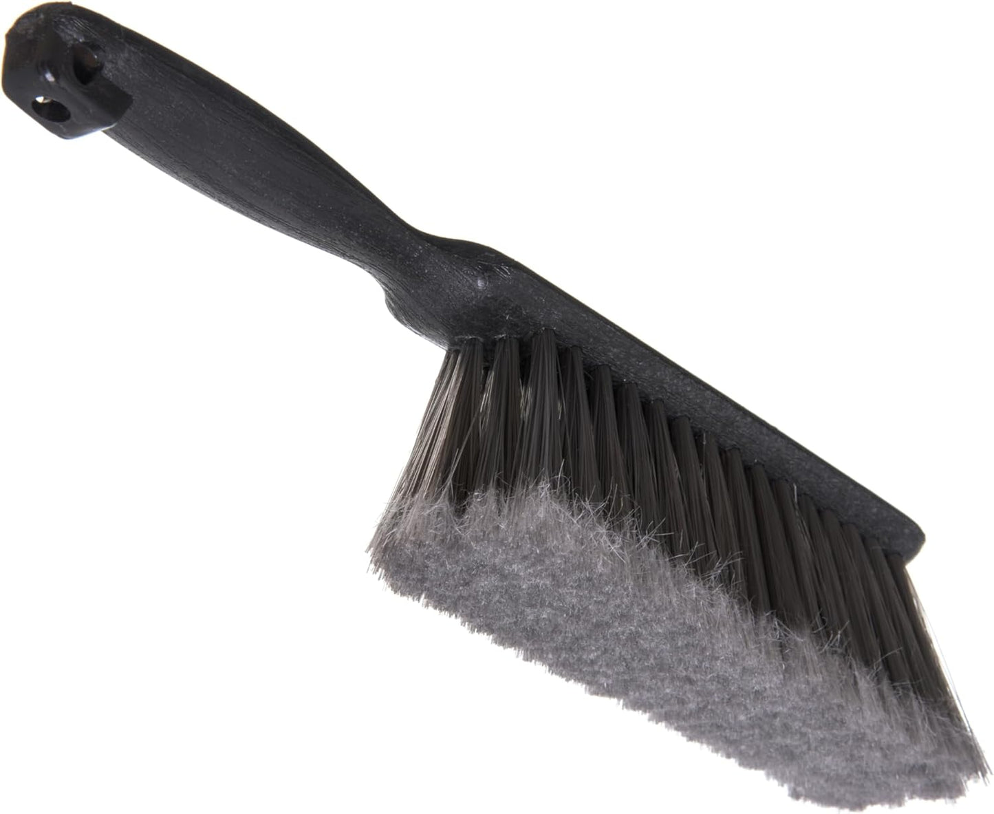 SPARTA Flo-Pac Counter Brush, Bench Brush, Dustpan Brush with Flagged Bristles for Counters, Floors, And Fireplace, 8 Inches, Gray