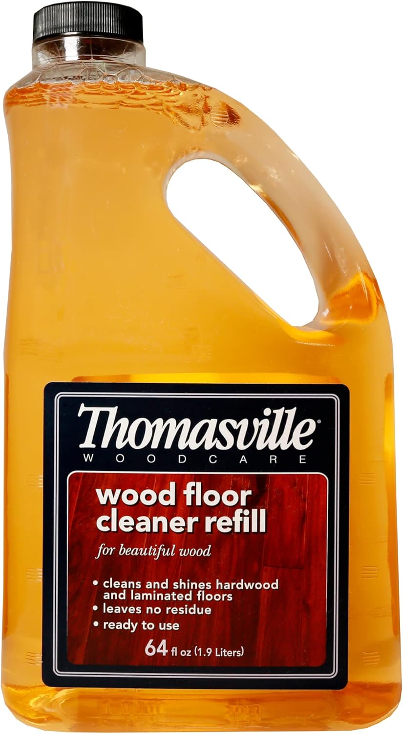 Thomasville WOOD FLOOR CLEANER – Use on Hardwood, Laminated or Faux Finished Floors. Shine Restorer Protector, Surface Cleaner House Cleaning Supplies Home Improvement, Natural Look, Cuts Grease