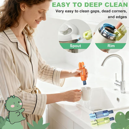 3 in 1 Cup Lid Cleaning Brush, Multifunctional Gap Cleaning Brush, Home Kitchen Crevice Brush, Portable Bottle Cleaner Brush for Cleaning Tight Spaces, Bottle Gaps, Travel Mug Caps(3 PCS)
