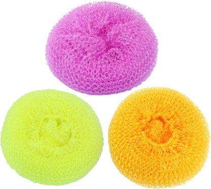 15 Pcs Plastic Dish Scrubbers, Nylon Scouring Pad Mesh Pot Scourers(Blue+Red+Green)