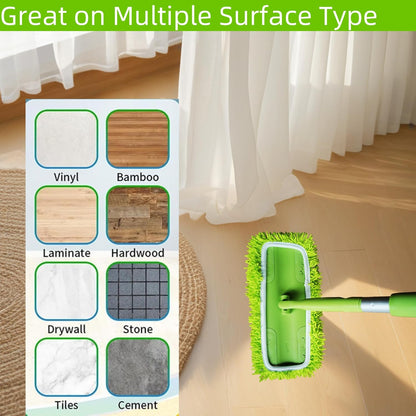 5 Pack Chenille Mop Pads Compatible with Swiffer 10-12 Inch Mops, Reusable Wet & Dry Mop Refills, Machine Washable for Hardwood, Tile, Laminate Floors