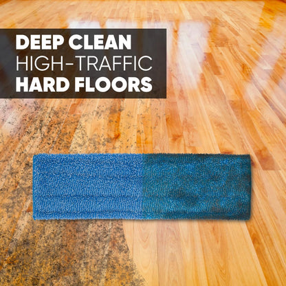 Microfiber Wholesale 18 inch Microfiber Mop Pads - Machine Washable, Reusable, Refills & Replacement Wet Mop Heads Compatible with Any Microfiber Flat Mop System (3 Pack)