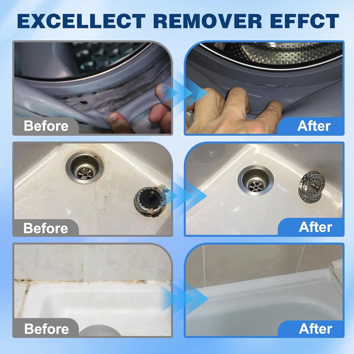Home Stain Cleaner Gel,Mold Stain Remover,All-Purpose Gel with Brush Deep Cleaning gel for Tile Gaps, Washing Machine Seals, Fridge Rubber, Wall & Shower Stains