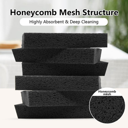 Cellulose Sponges, Large Size 4" x 6" x 1" - Heavy Duty Scrub Kitchen Sponge, Clean Tough Messes Without Scratching Kitchen Cleaning Pads, Pop Up Eco DIY (6 Pack), Green