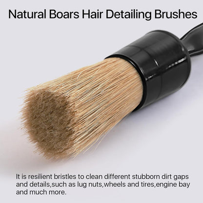 AntBooBoo 3 Pack Ultra-Soft Detailing Brush Set, Comfortable Grip and Scratch-Free Cleaning for Exterior, Interior Panels, Emblems, Badges, Gauge Cluster, Infotainment Screen